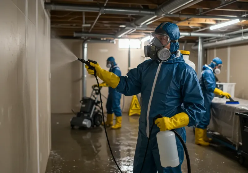 Basement Sanitization and Antimicrobial Treatment process in Bunkerville, NV