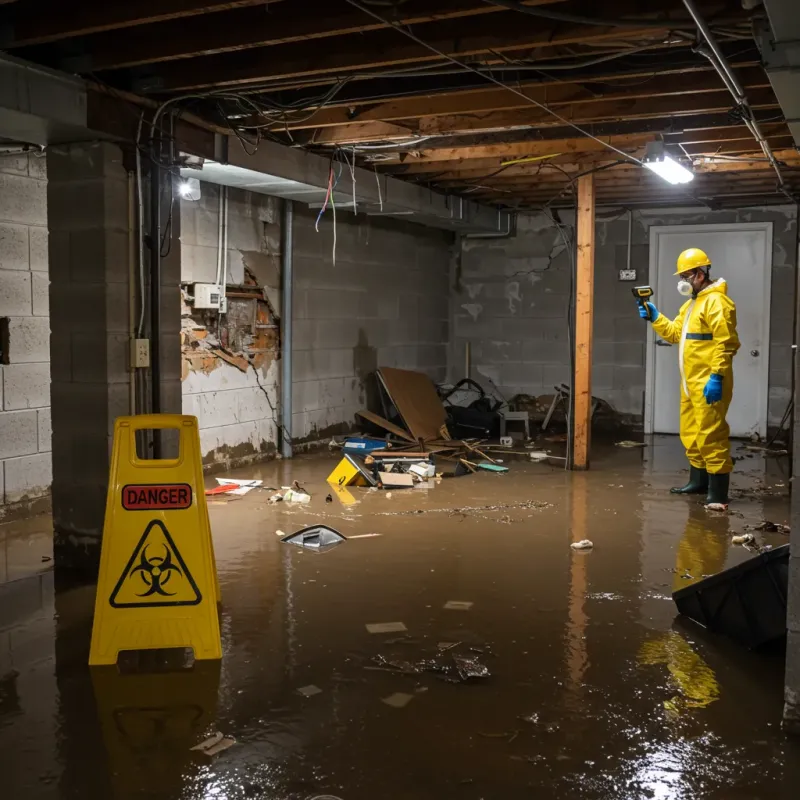 Flooded Basement Electrical Hazard in Bunkerville, NV Property